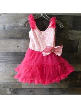 Just Play Princess Dress Up Costume Girls Size 4 5 6X Pink Sequin Tutu Gown